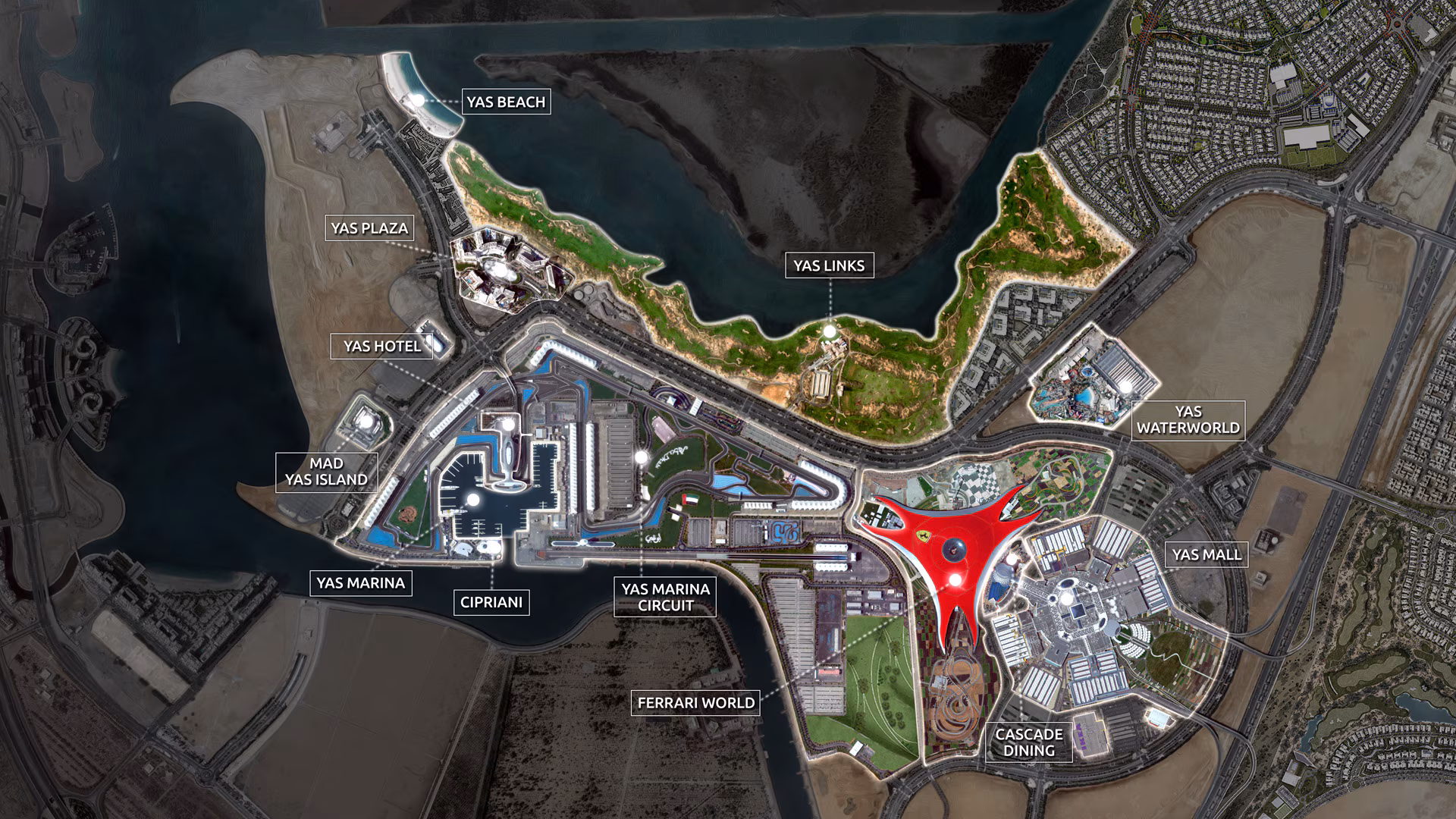 YAS island Abu Dhabi masterplan